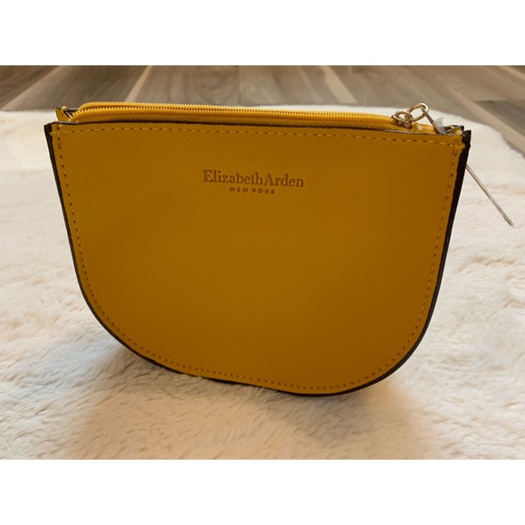 Elizabeth Arden mustard yellow makeup bag - Picture 2 of 10